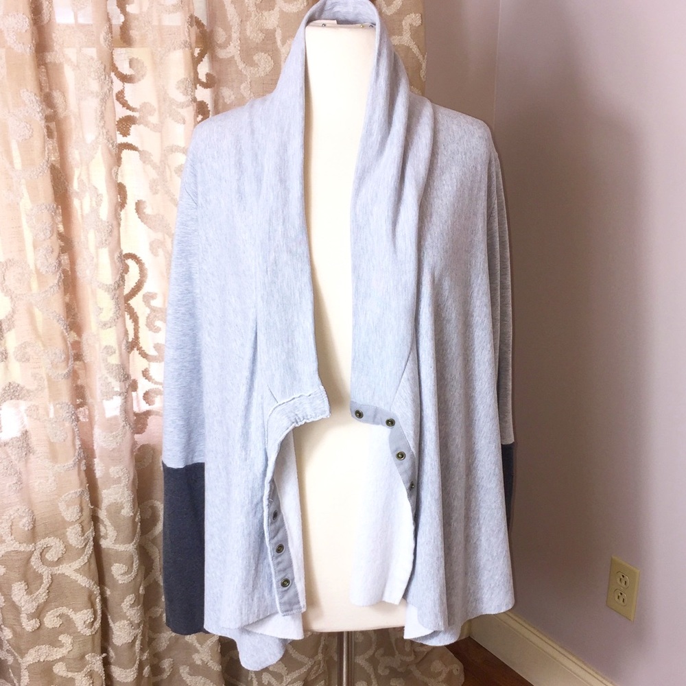 ANTHROPOLOGIE DREW Waterfall Drop Collar Open Front Cardigan